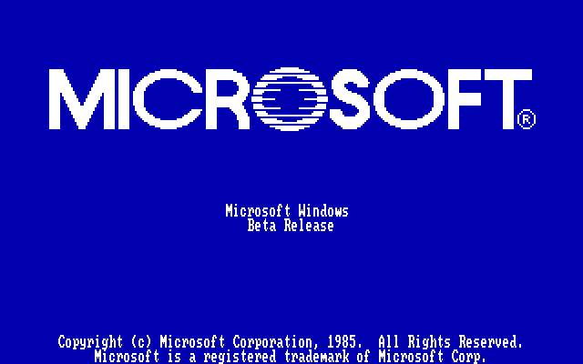 Windows May 1985 Beta - Splash